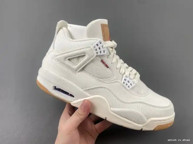 Cheap 4 Air x 'White' Jordan Levi's AO2571-100 0519